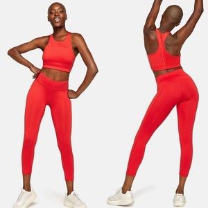 Outdoor Voices TechSweat 7/8 Leggings in Scarlett